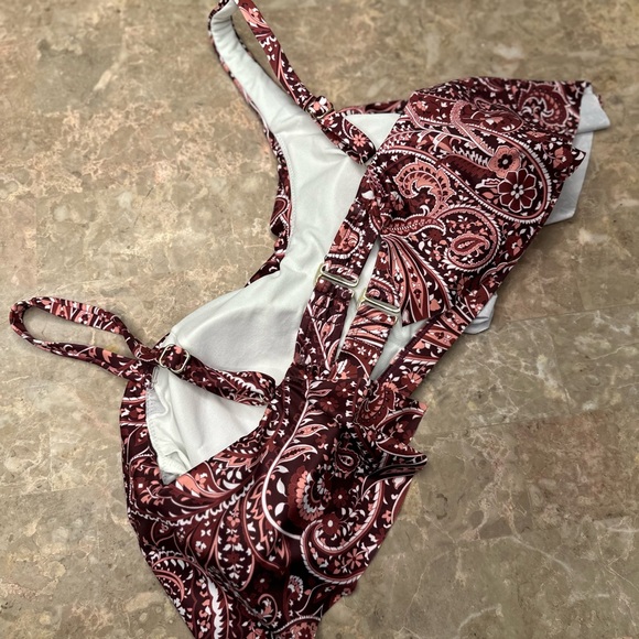 One Shoulder Flounce Longline Bikini Kona Sol LARGE SZ, NWT - Picture 4 of 7